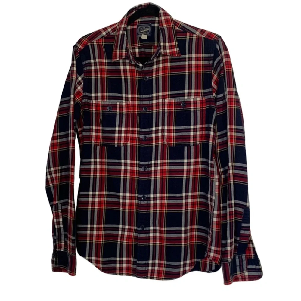 J crew oxfords shirt buffalo  plaid button down shirt size small